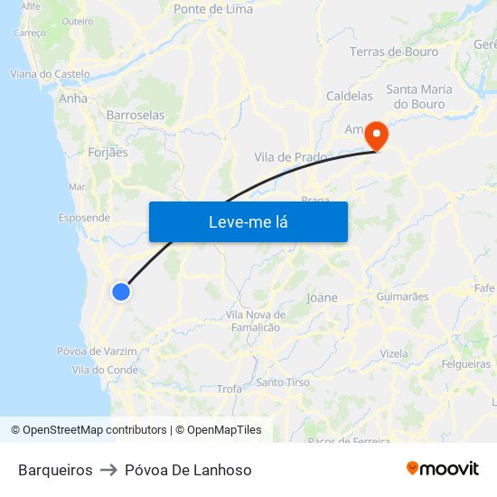 Barqueiros to Póvoa De Lanhoso map