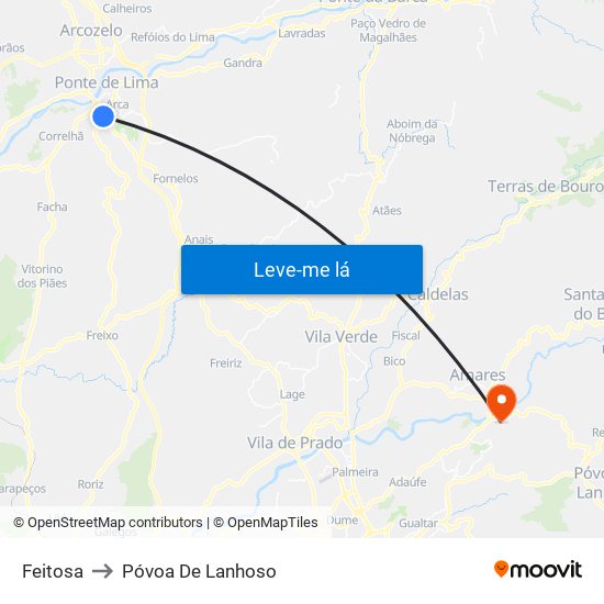 Feitosa to Póvoa De Lanhoso map