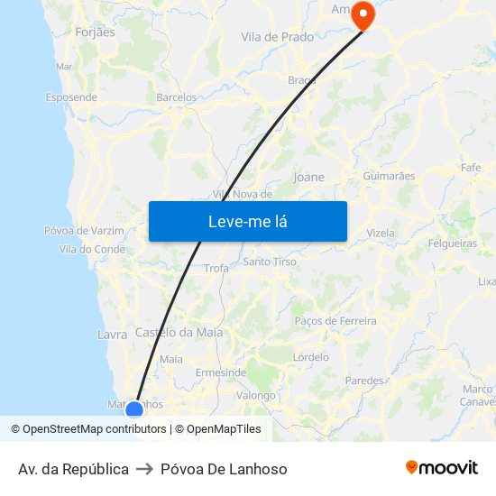 Av. da República to Póvoa De Lanhoso map