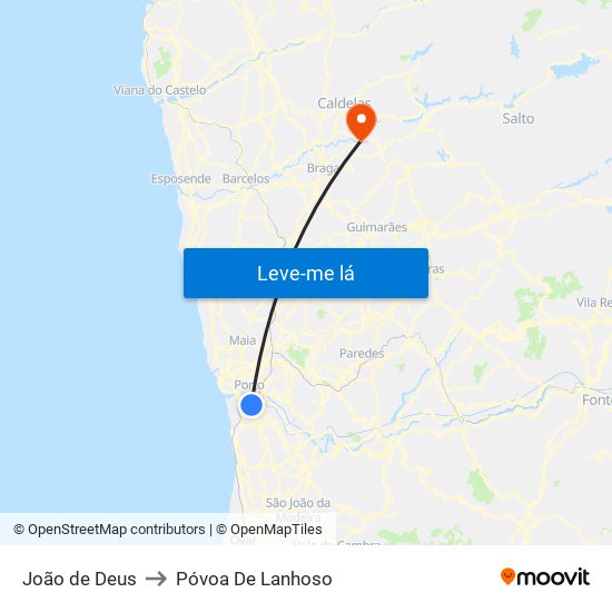 João de Deus to Póvoa De Lanhoso map