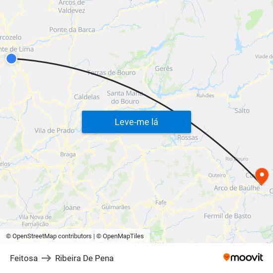 Feitosa to Ribeira De Pena map