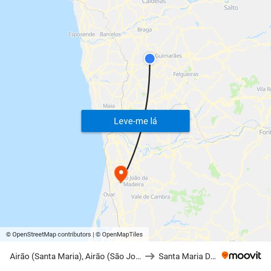 Airão (Santa Maria), Airão (São João) e Vermil to Santa Maria Da Feira map