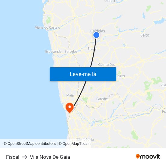 Fiscal to Vila Nova De Gaia map