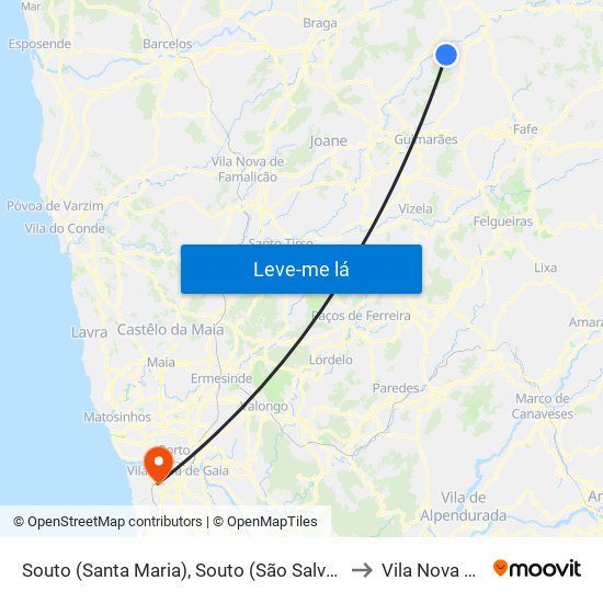 Souto (Santa Maria), Souto (São Salvador) e Gondomar to Vila Nova De Gaia map