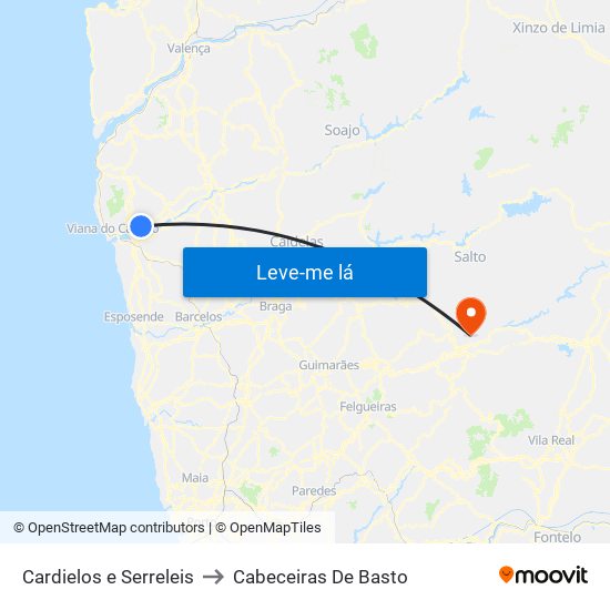 Cardielos e Serreleis to Cabeceiras De Basto map