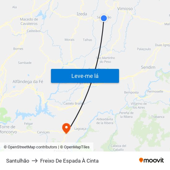 Santulhão to Freixo De Espada À Cinta map