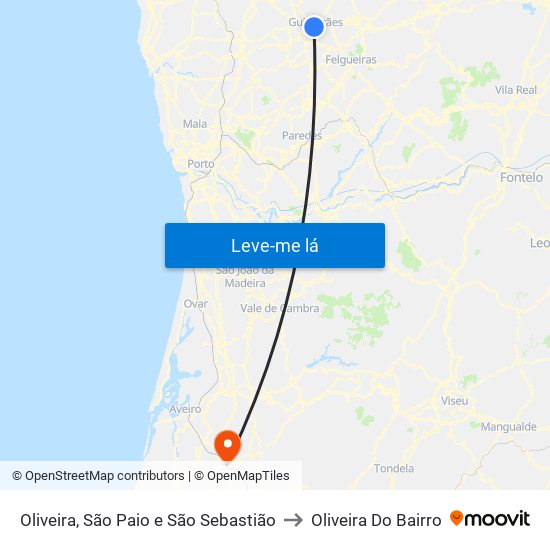 Oliveira, São Paio e São Sebastião to Oliveira Do Bairro map