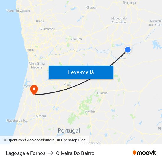 Lagoaça e Fornos to Oliveira Do Bairro map