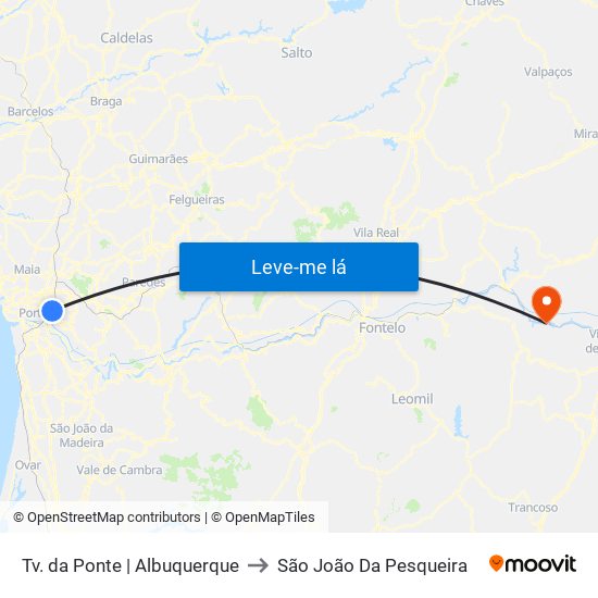 Tv. da Ponte | Albuquerque to São João Da Pesqueira map