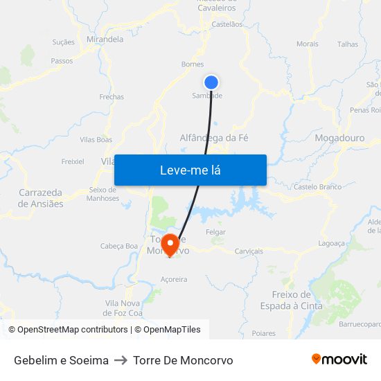 Gebelim e Soeima to Torre De Moncorvo map
