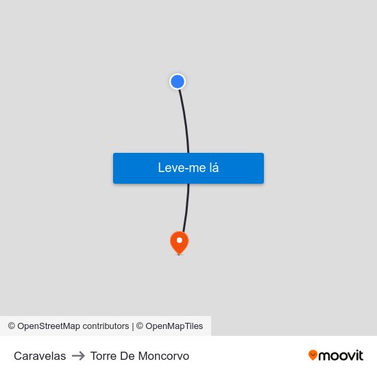 Caravelas to Torre De Moncorvo map