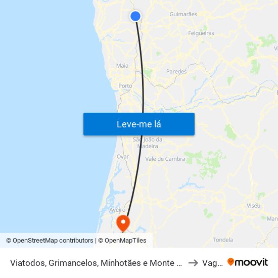 Viatodos, Grimancelos, Minhotães e Monte de Fralães to Vagos map