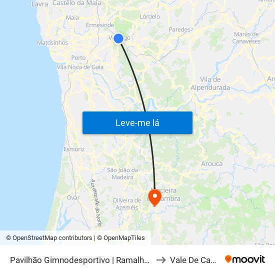 Pavilhão Gimnodesportivo | Ramalho Ortigão to Vale De Cambra map