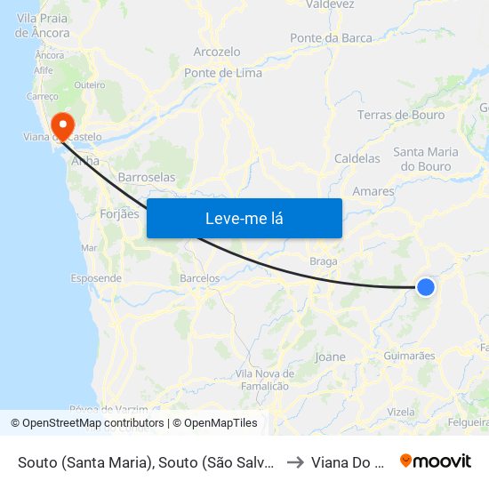 Souto (Santa Maria), Souto (São Salvador) e Gondomar to Viana Do Castelo map