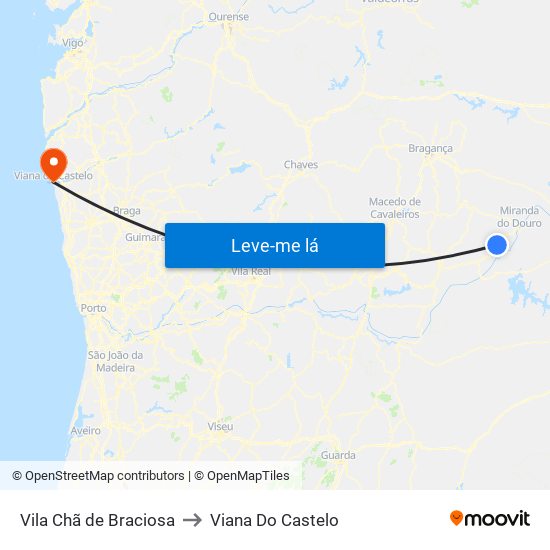 Vila Chã de Braciosa to Viana Do Castelo map