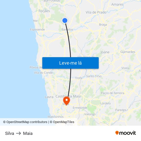 Silva to Maia map