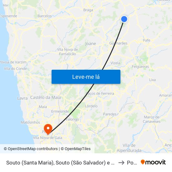 Souto (Santa Maria), Souto (São Salvador) e Gondomar to Porto map