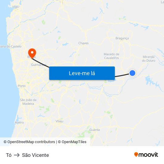 Tó to São Vicente map