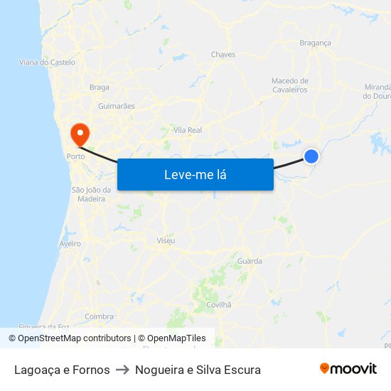 Lagoaça e Fornos to Nogueira e Silva Escura map