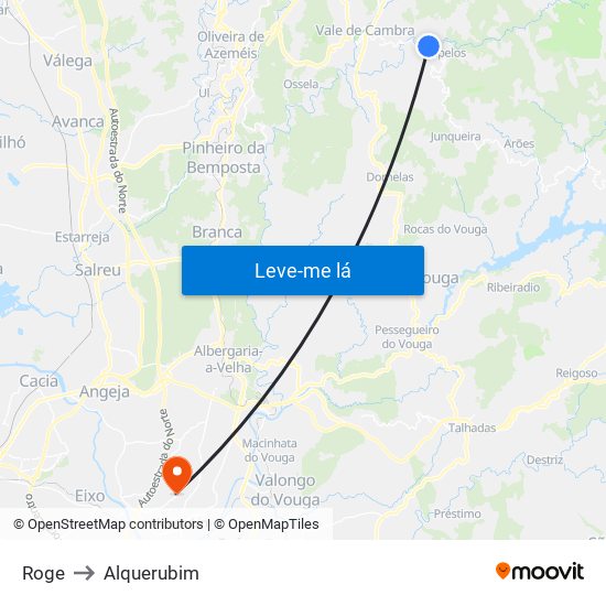 Roge to Alquerubim map