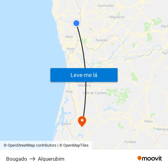 Bougado to Alquerubim map