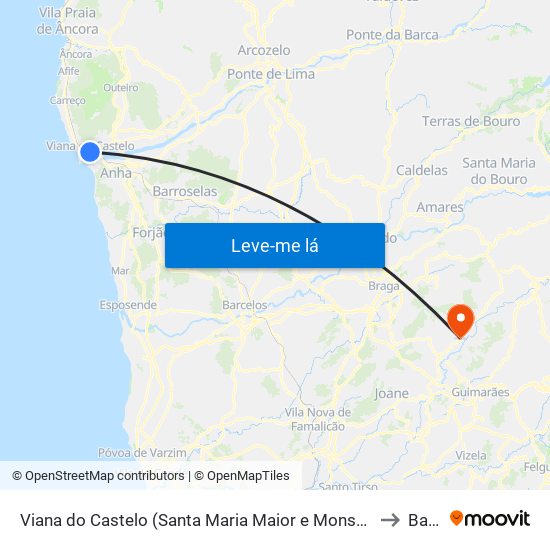 Viana do Castelo (Santa Maria Maior e Monserrate) e Meadela to Barco map
