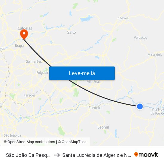 São João Da Pesqueira to Santa Lucrécia de Algeriz e Navarra map