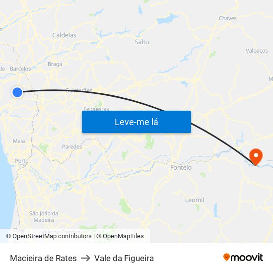 Macieira de Rates to Vale da Figueira map