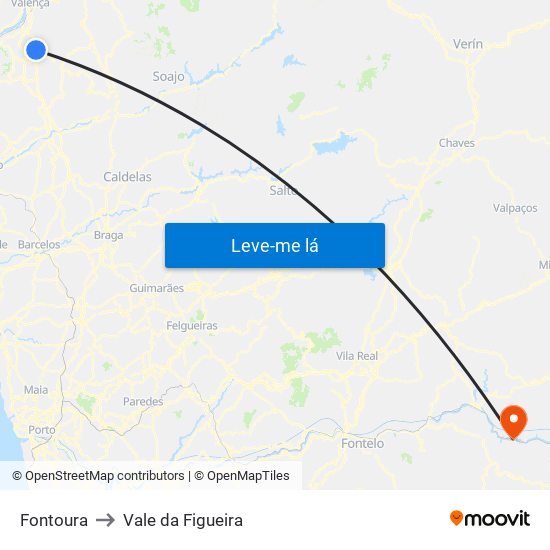 Fontoura to Vale da Figueira map