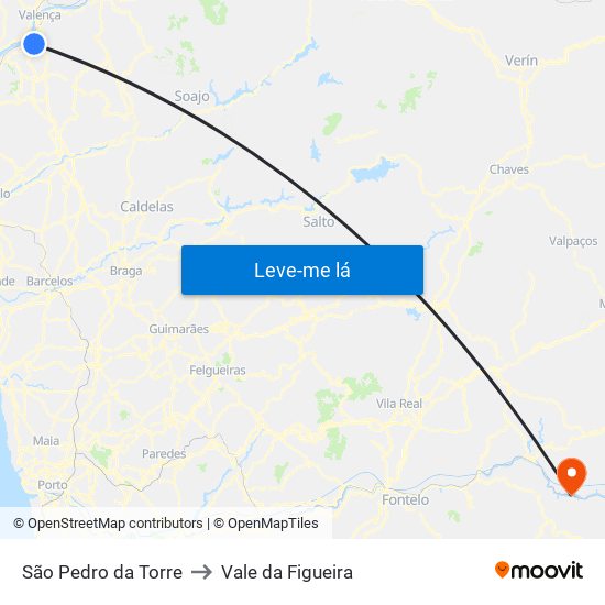 São Pedro da Torre to Vale da Figueira map