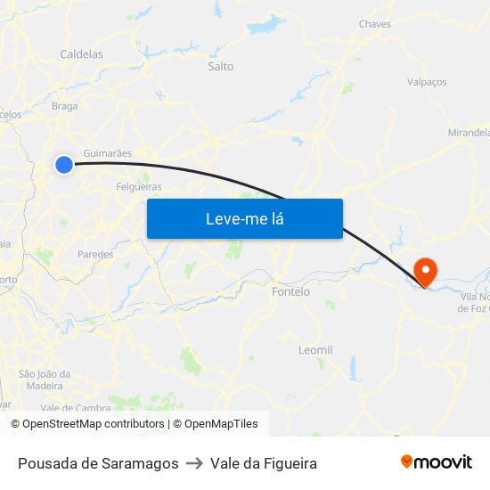 Pousada de Saramagos to Vale da Figueira map
