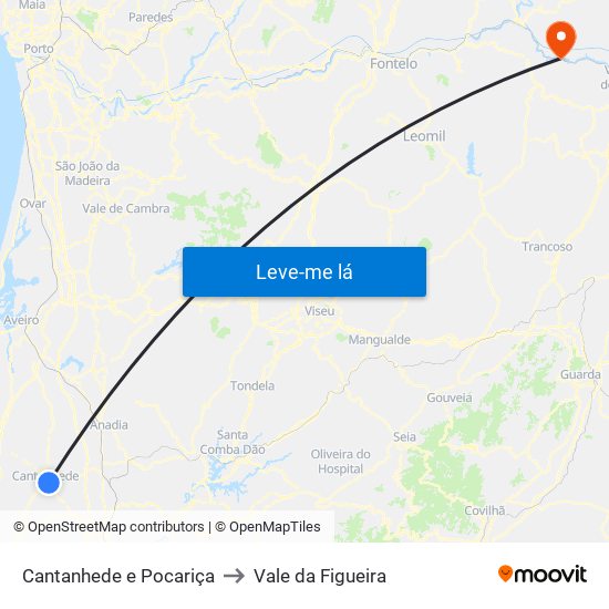 Cantanhede e Pocariça to Vale da Figueira map