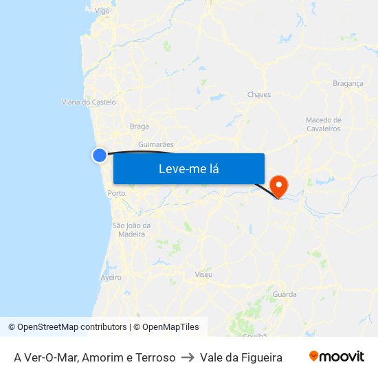 A Ver-O-Mar, Amorim e Terroso to Vale da Figueira map