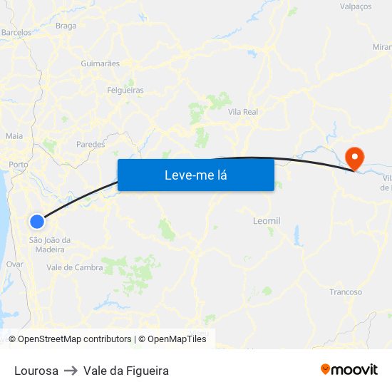 Lourosa to Vale da Figueira map