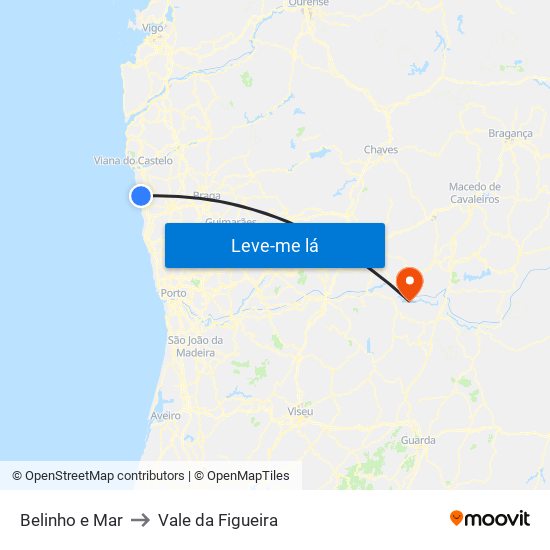 Belinho e Mar to Vale da Figueira map