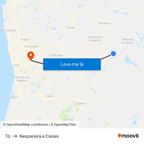 Tó to Nespereira e Casais map
