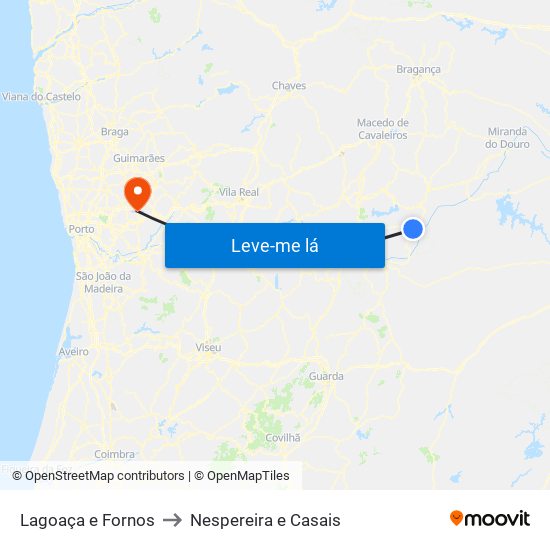 Lagoaça e Fornos to Nespereira e Casais map