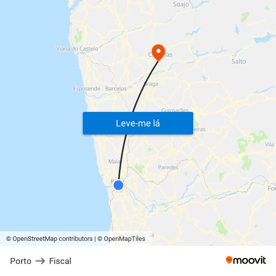 Porto to Fiscal map