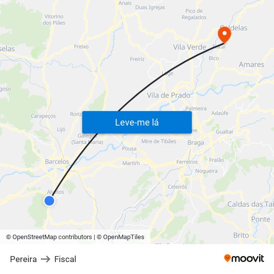 Pereira to Fiscal map