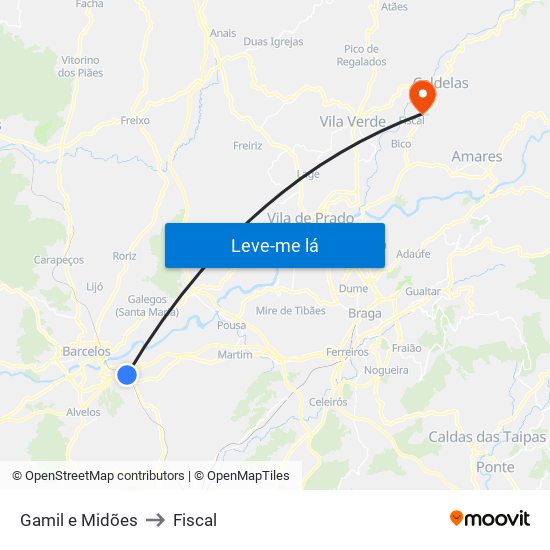 Gamil e Midões to Fiscal map