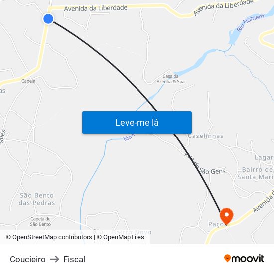 Coucieiro to Fiscal map