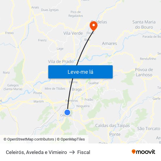 Celeirós, Aveleda e Vimieiro to Fiscal map