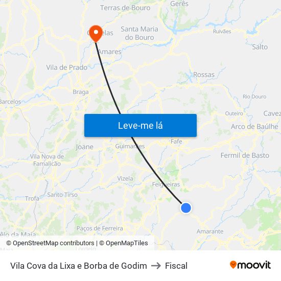 Vila Cova da Lixa e Borba de Godim to Fiscal map