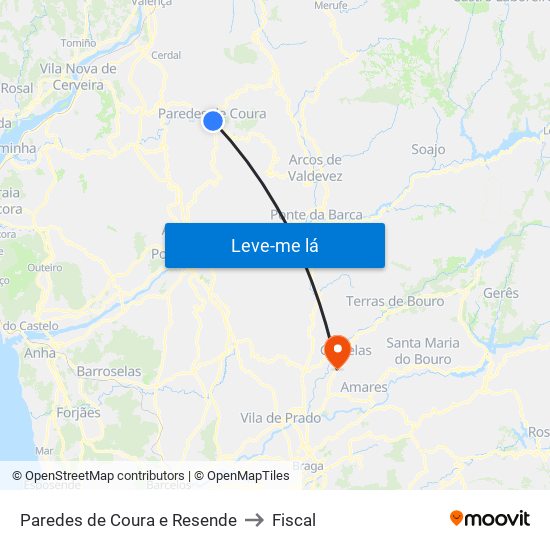 Paredes de Coura e Resende to Fiscal map