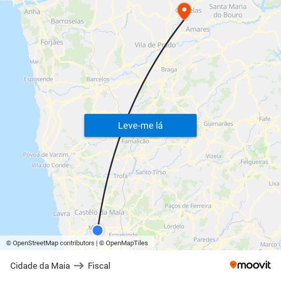 Cidade da Maia to Fiscal map