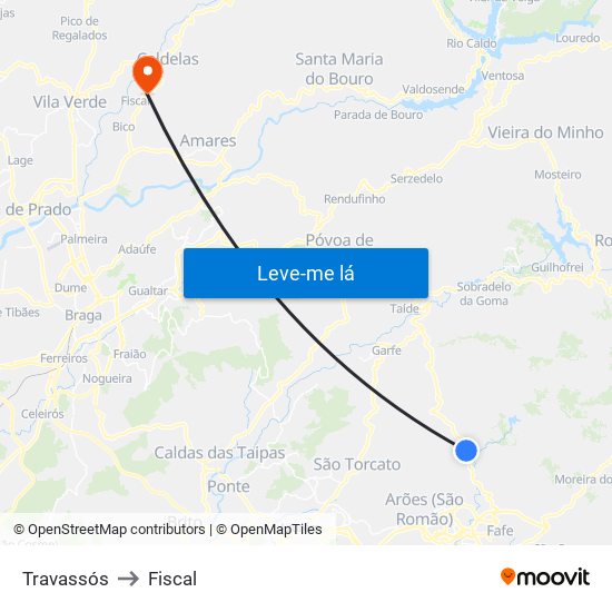 Travassós to Fiscal map