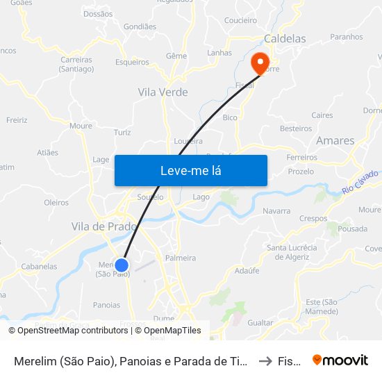 Merelim (São Paio), Panoias e Parada de Tibães to Fiscal map