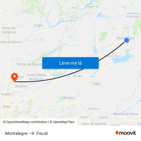 Montalegre to Fiscal map