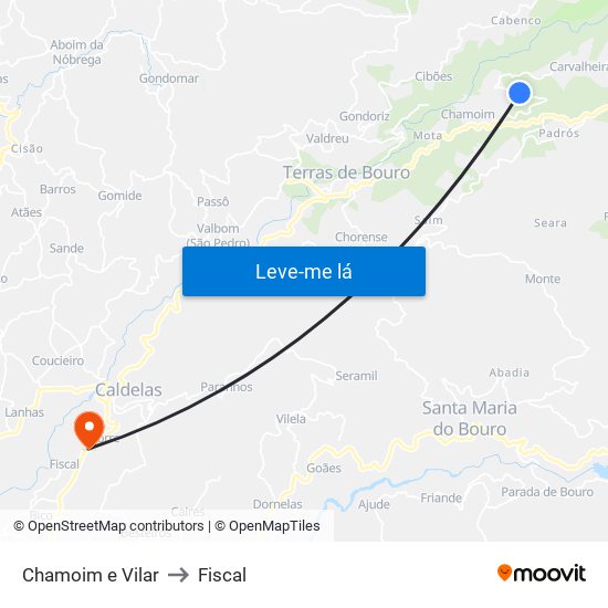 Chamoim e Vilar to Fiscal map