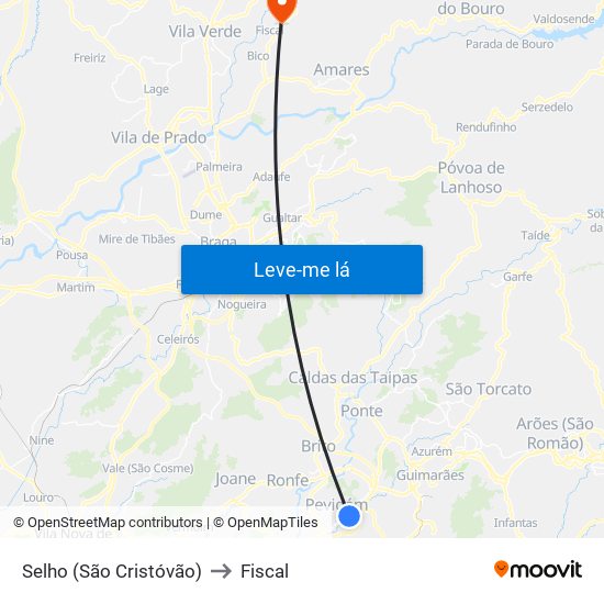 Selho (São Cristóvão) to Fiscal map